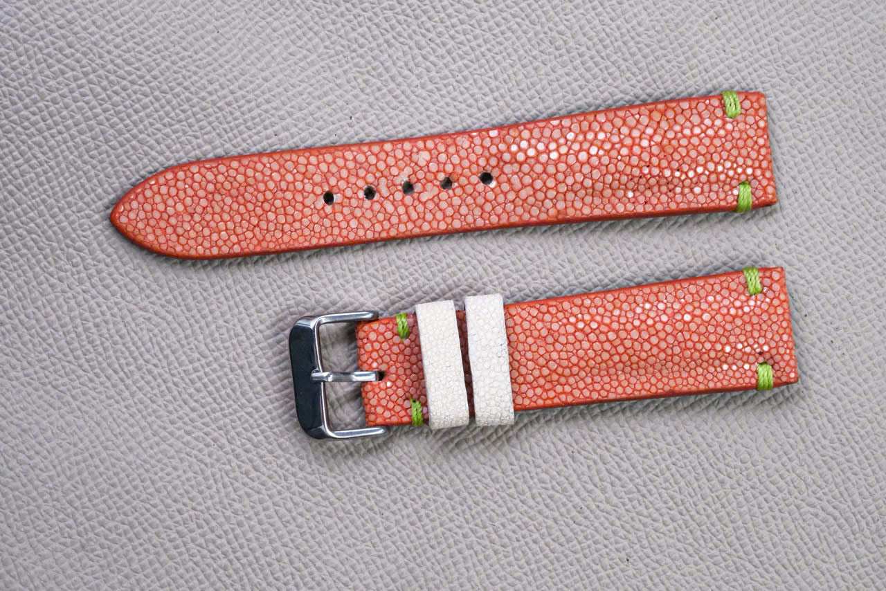 ORANGE STINGRAY LEATHER WATCH STRAP RD145