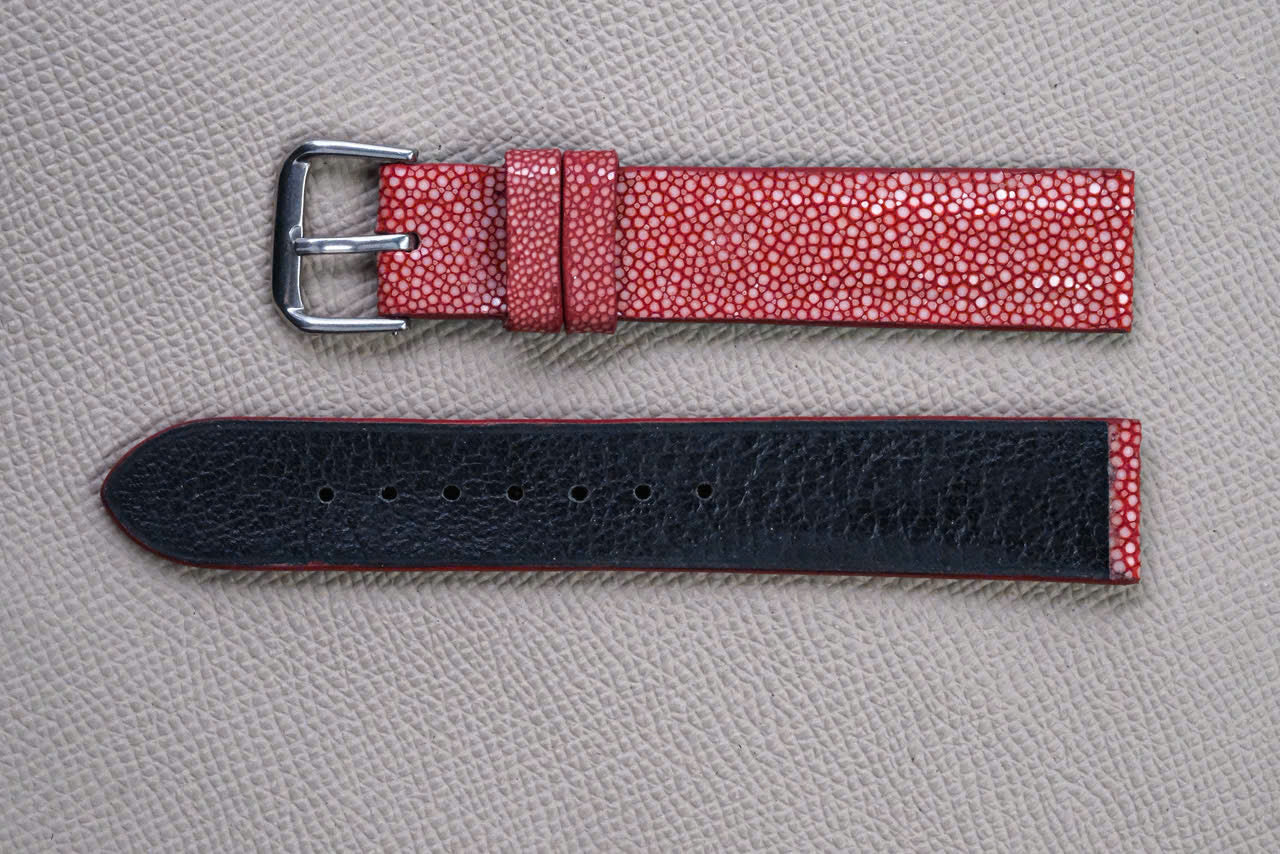 RED STINGRAY LEATHER WATCH STRAP RD148