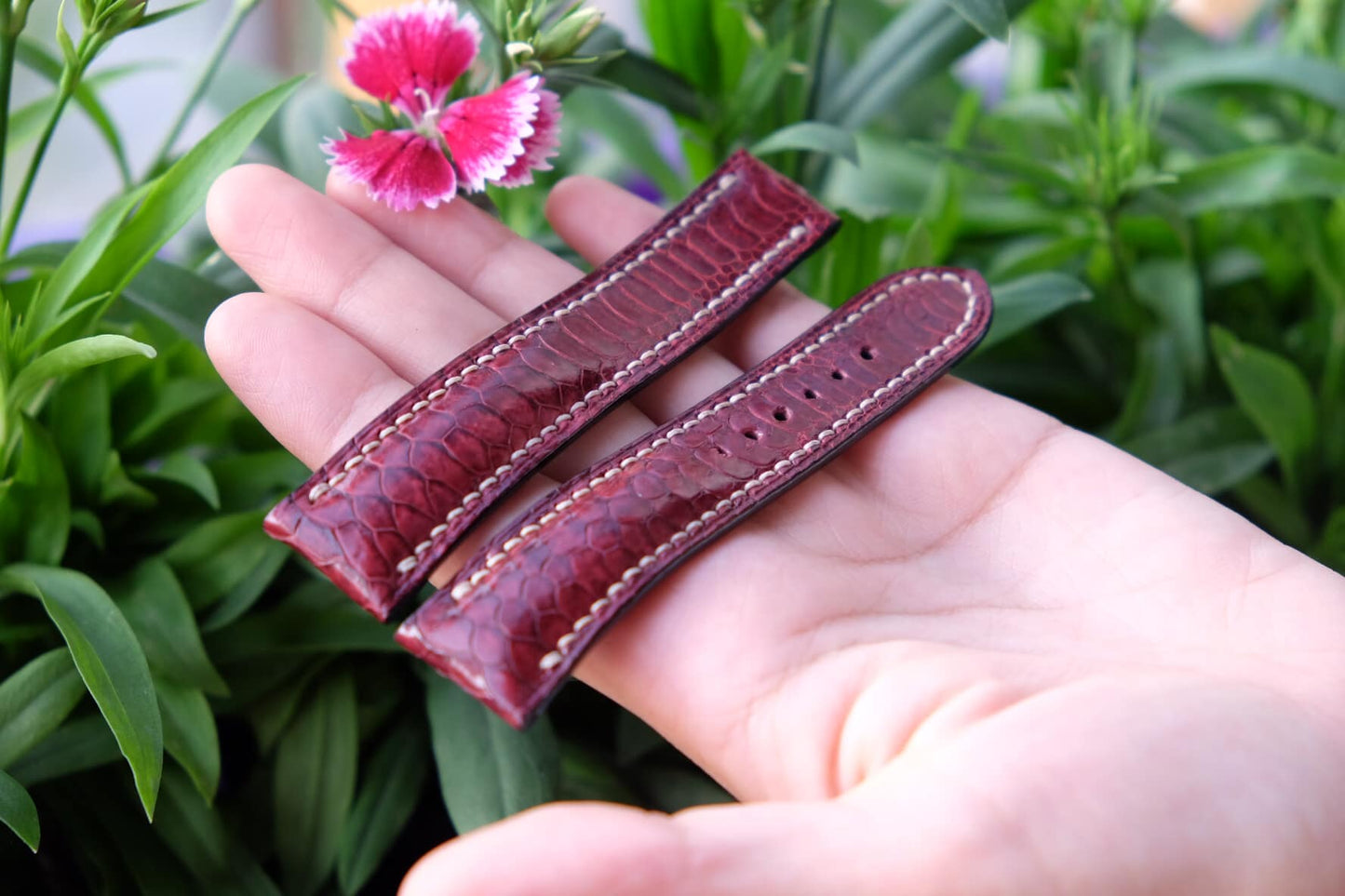 BESPOKE GENUINE BROWN CROCODILE LEATHER STRAP FOR OMEGA CLASP HDOS05