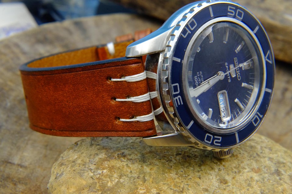 BESPOKE GENUINE COW LEATHER WATCH STRAP BAND HDLE11