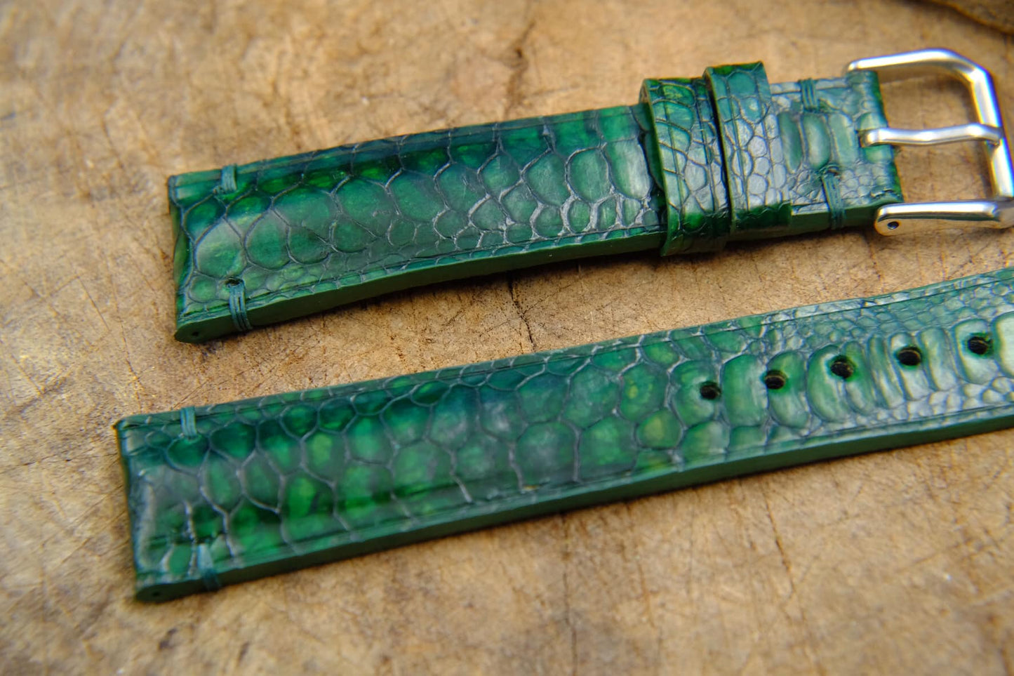 BESPOKE GENUINE GREEN CHICKEN LEG WATCH STRAP HDCL03