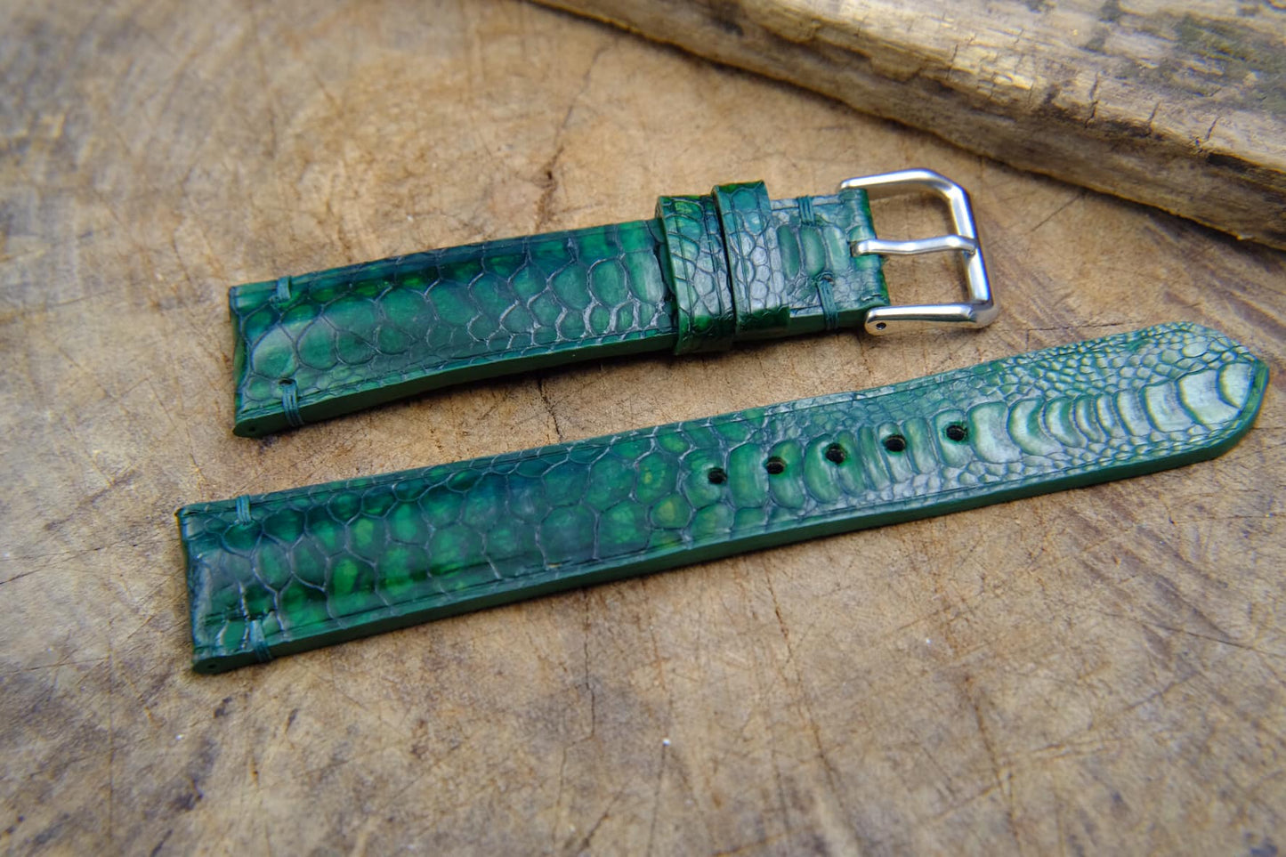BESPOKE GENUINE GREEN CHICKEN LEG WATCH STRAP HDCL03