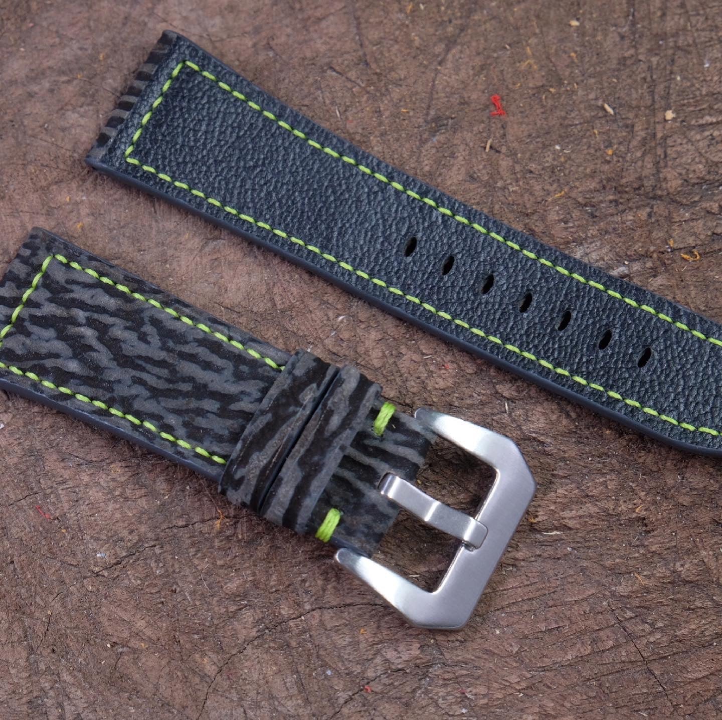 Custom Grey Python Leather Watch buying Strap