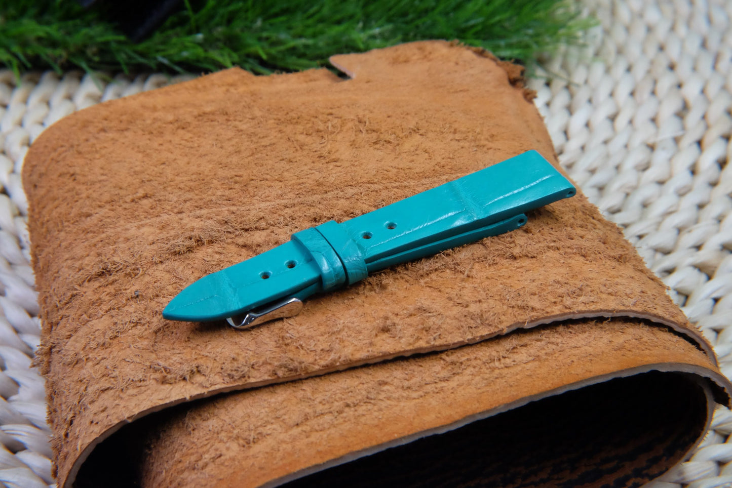 BESPOKE GENUINE BLUE HENGLONG CROCODILE SKIN LEATHER STRAP HDCS82