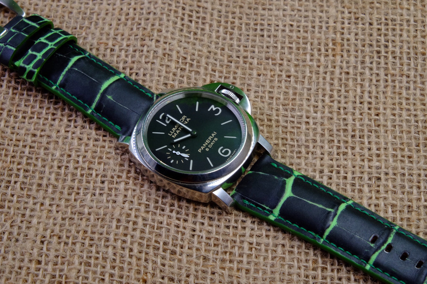 Verdeveleno Spain crocodile belly skin leather watch strap HDCCD119