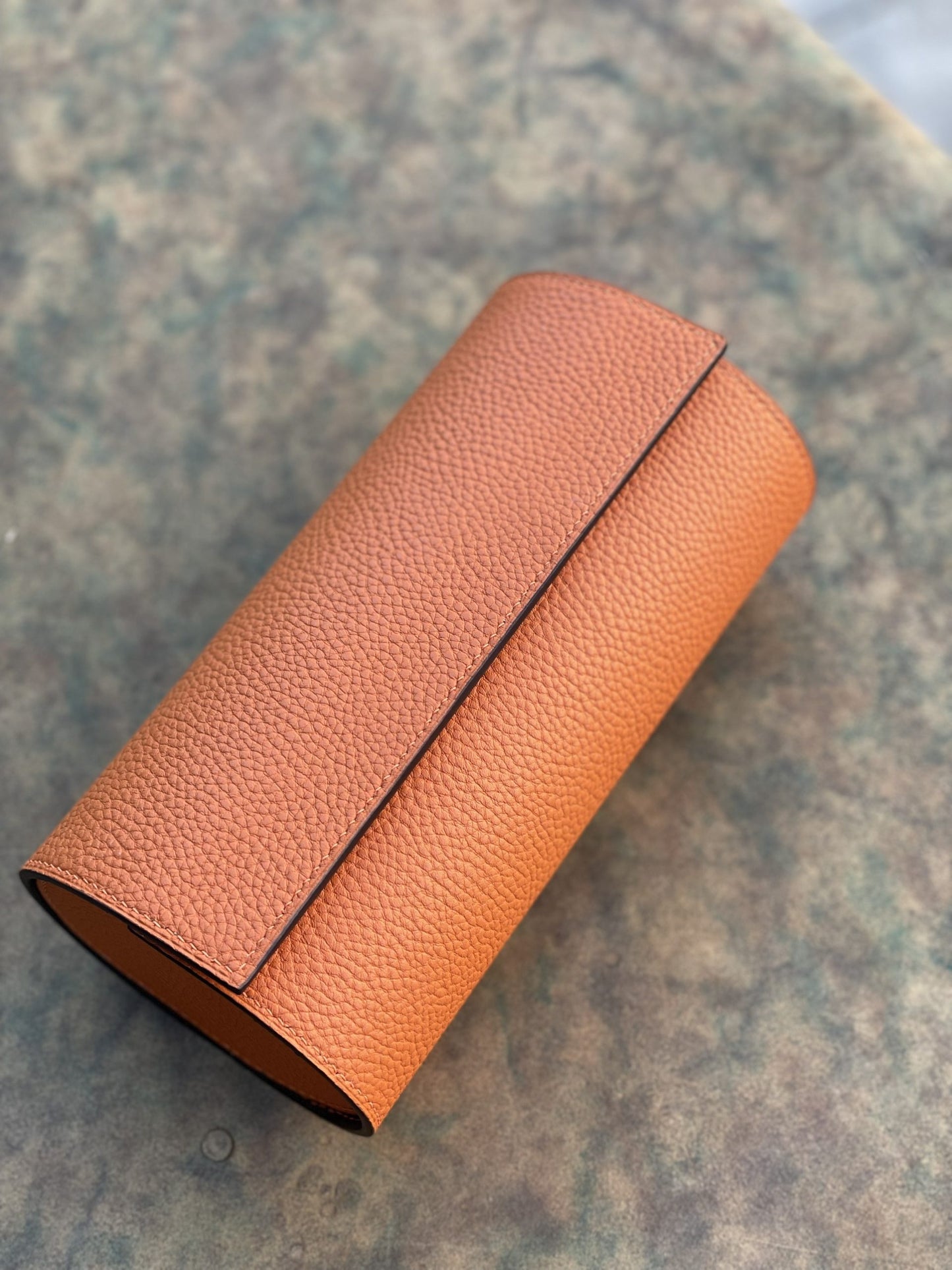 Orang Italian Togo leather 3 watch roll HDTGWR01