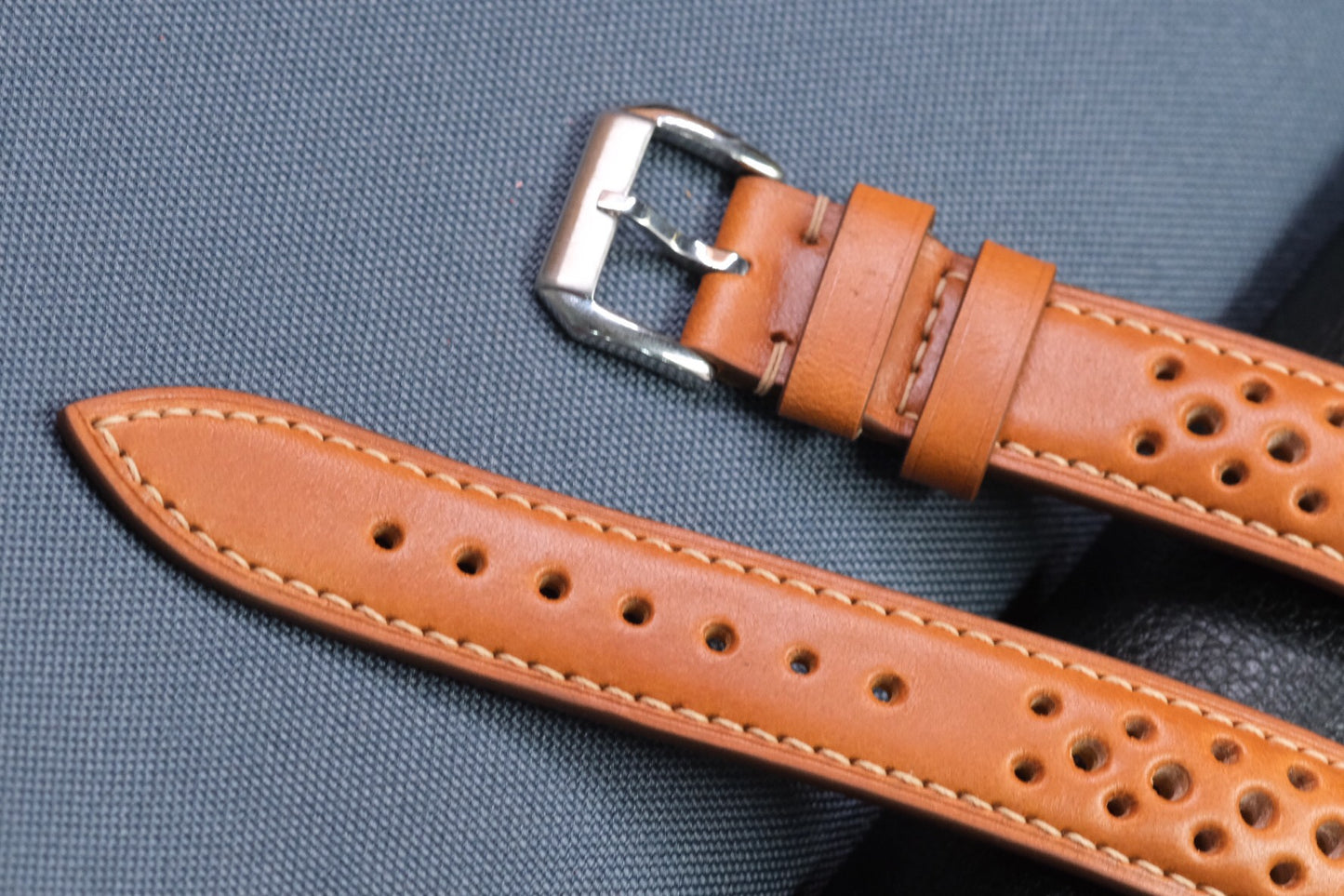 LIGHT TAN COW LEATHER RALLY WATCH STRAP HDCC94