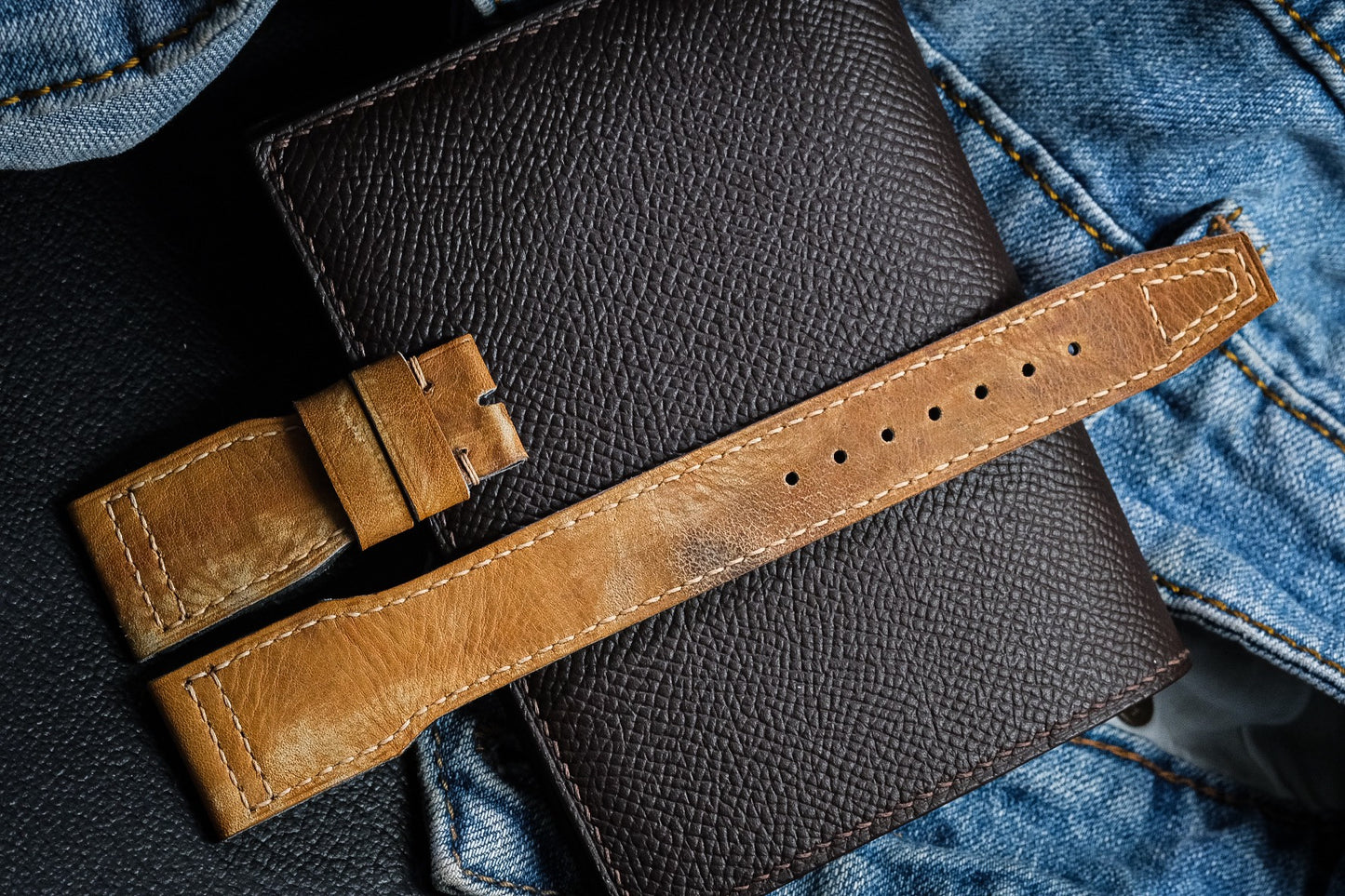 Custom vintage baseball glove leather strap HDCA40