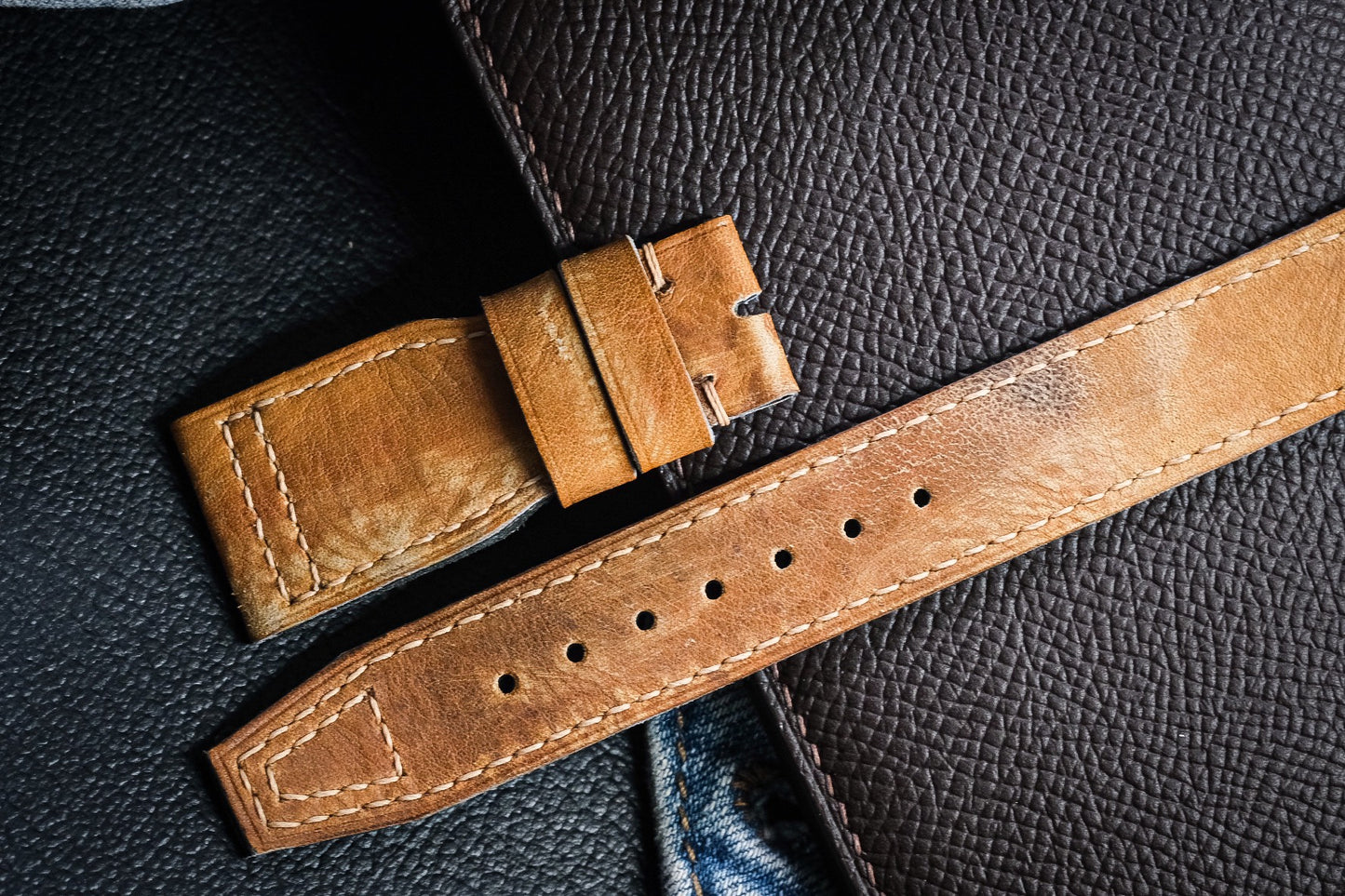 Custom vintage baseball glove leather strap HDCA40