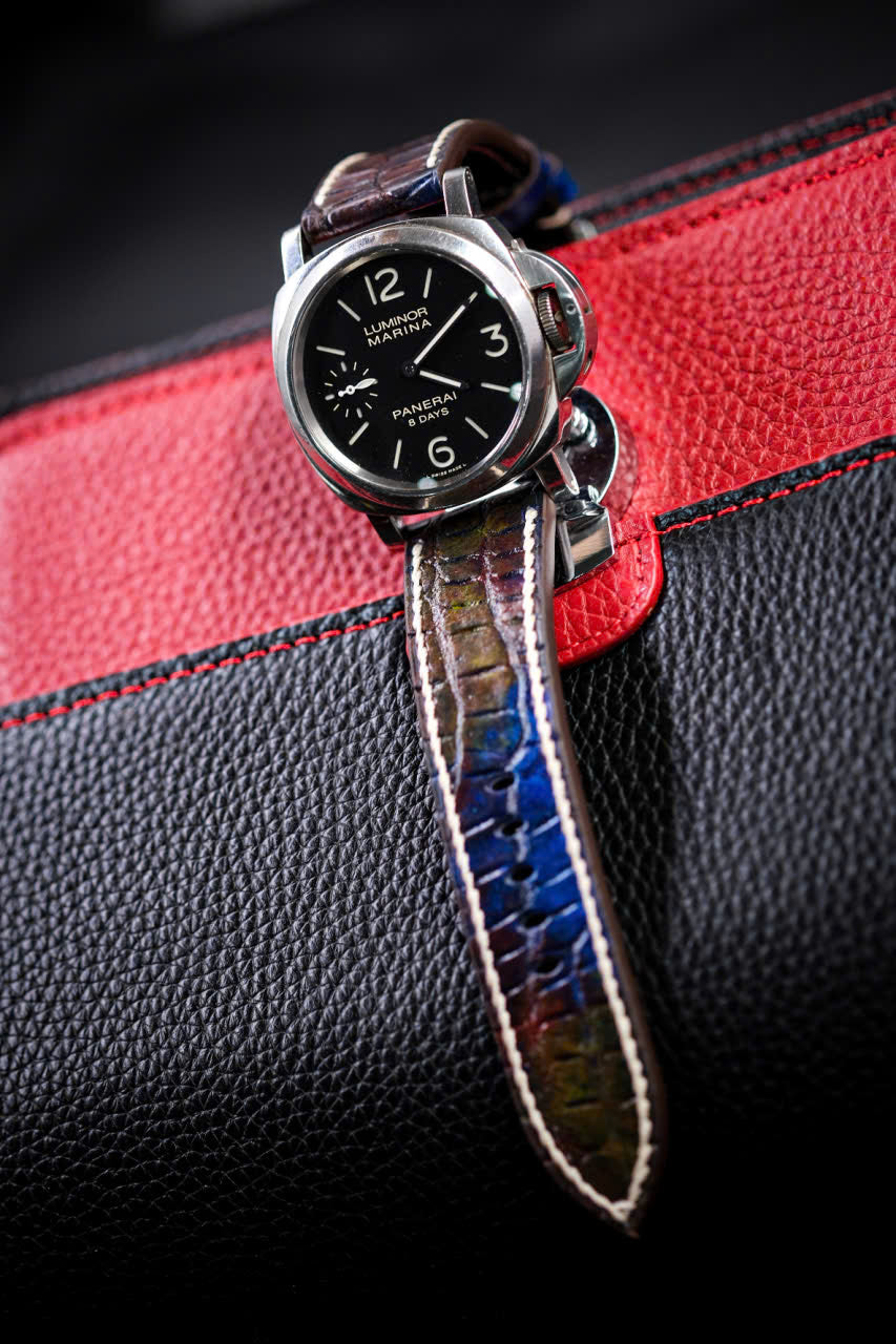 Galaxy hand painted leather watch strap HDCLE83