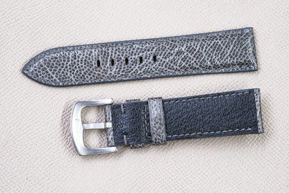 GRAY OSTRICH LEATHER WATCH STRAP RD141