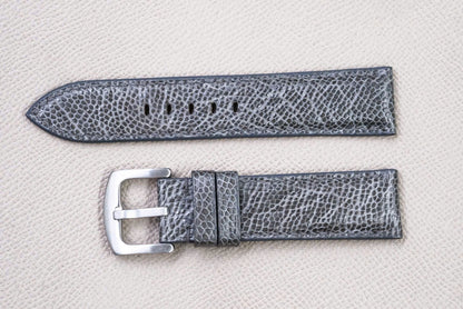 GRAY OSTRICH LEATHER WATCH STRAP RD141