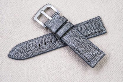 GRAY OSTRICH LEATHER WATCH STRAP RD141