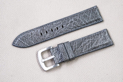 GRAY OSTRICH LEATHER WATCH STRAP RD141