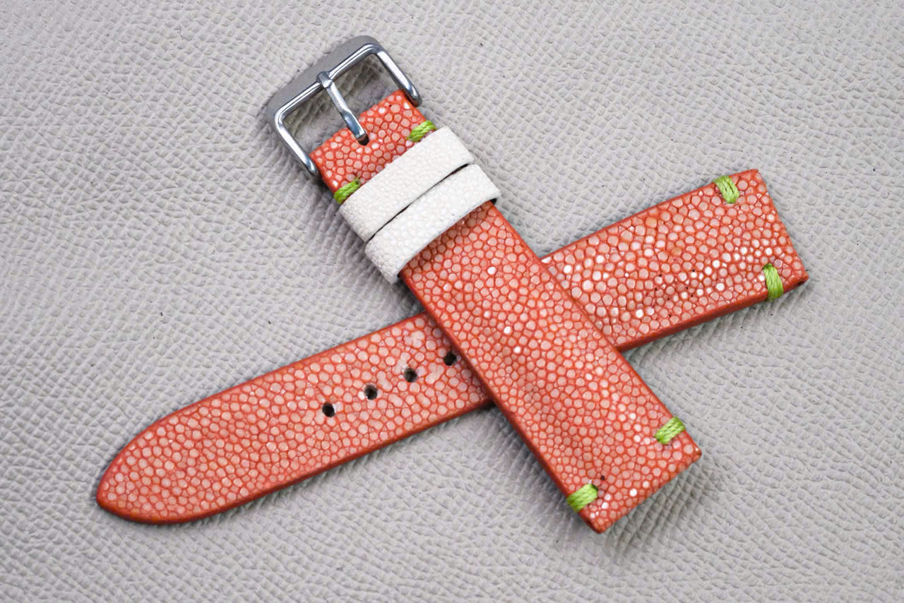 ORANGE STINGRAY LEATHER WATCH STRAP RD145