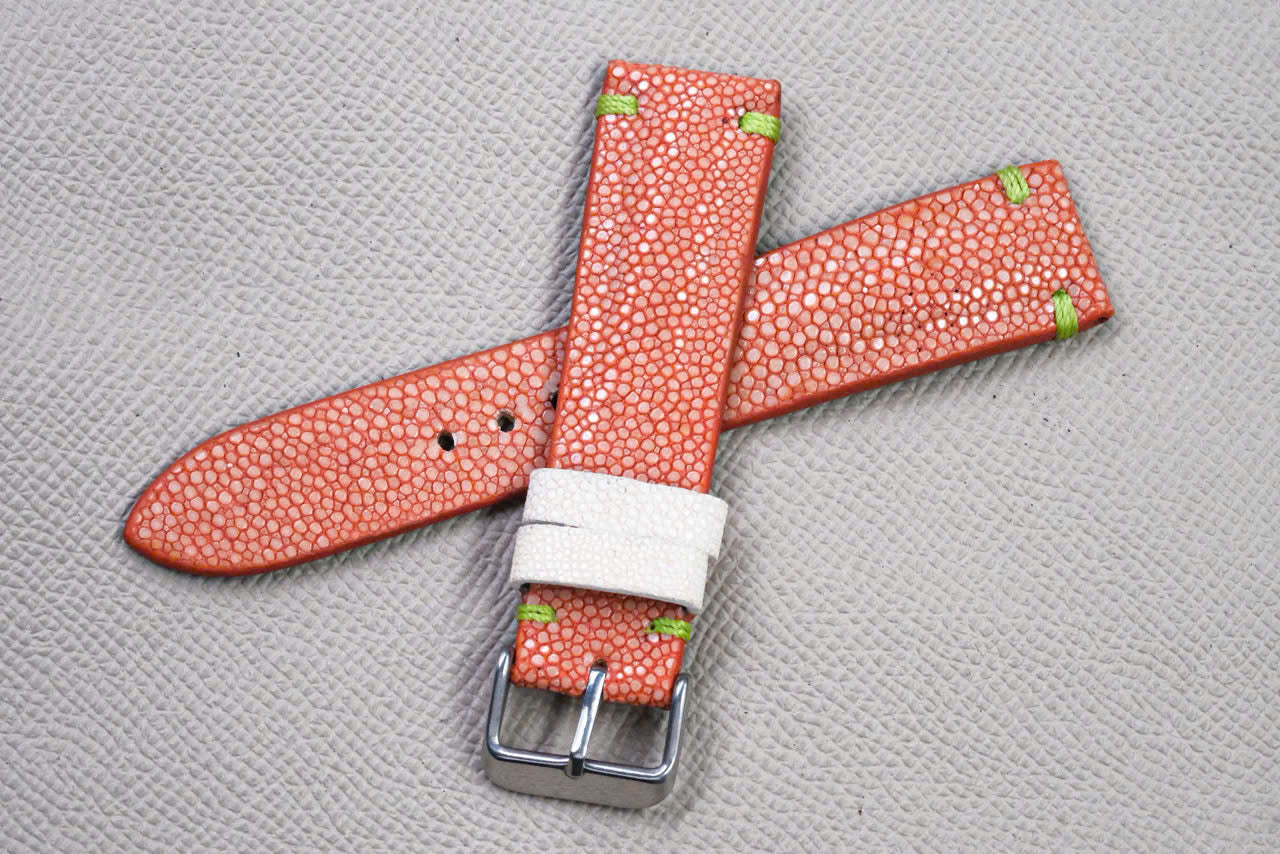 ORANGE STINGRAY LEATHER WATCH STRAP RD145