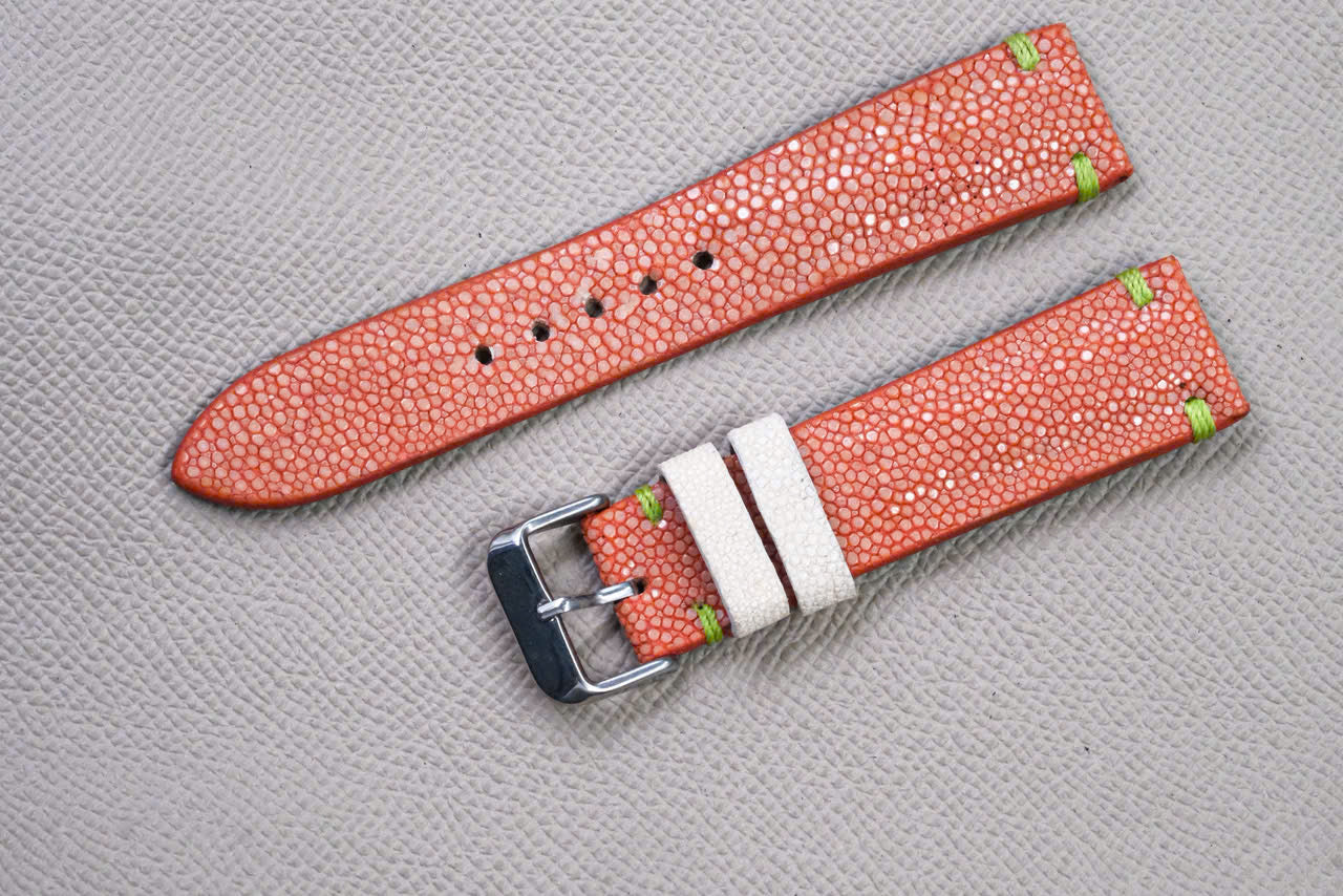 ORANGE STINGRAY LEATHER WATCH STRAP RD145