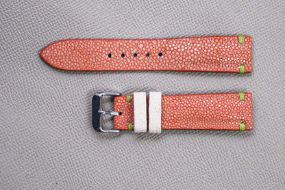 ORANGE STINGRAY LEATHER WATCH STRAP RD145