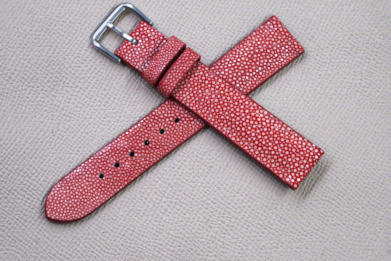 RED STINGRAY LEATHER WATCH STRAP RD148