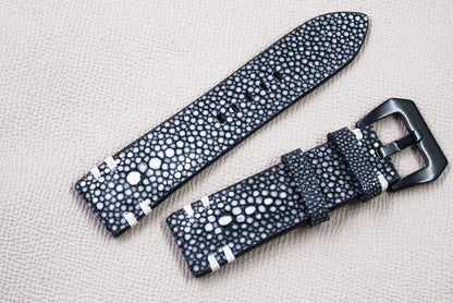 BLACK STINGRAY LEATHER WATCH STRAP RD144