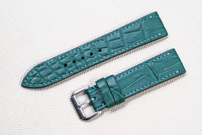 TEAL CROCODILE LEATHER WATCH STRAP RD156