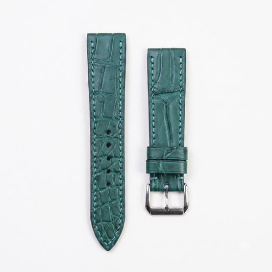TEAL CROCODILE LEATHER WATCH STRAP RD156