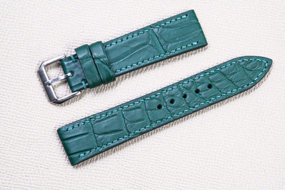TEAL CROCODILE LEATHER WATCH STRAP RD156