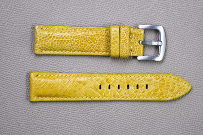 YELLOW OSTRICH LEATHER WATCH STRAP RD152