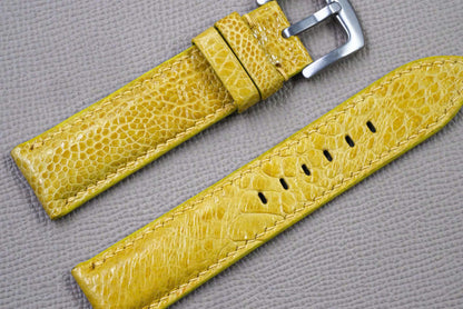 YELLOW OSTRICH LEATHER WATCH STRAP RD152