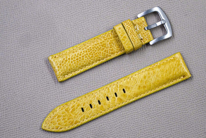 YELLOW OSTRICH LEATHER WATCH STRAP RD152