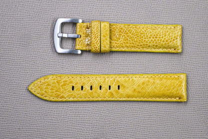 YELLOW OSTRICH LEATHER WATCH STRAP RD152