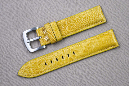 YELLOW OSTRICH LEATHER WATCH STRAP RD152