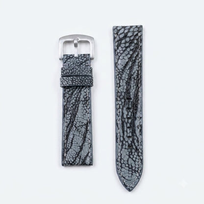 DARK GRAY OSTRICH LEG LEATHER WATCH STRAP RD155