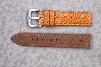 ORANGE OSTRICH LEATHER WATCH STRAP RD151
