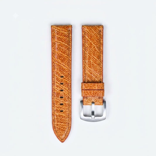 ORANGE OSTRICH LEATHER WATCH STRAP RD151