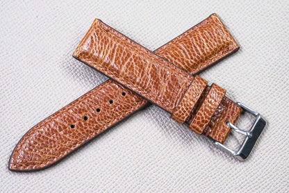 BROWN OSTRICH LEATHER WATCH STRAP RD153