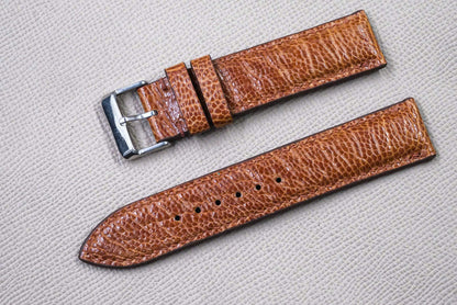 BROWN OSTRICH LEATHER WATCH STRAP RD153