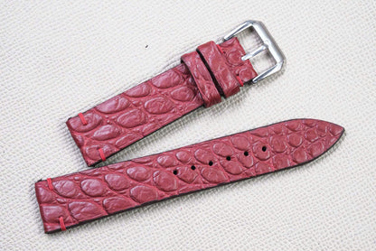 RED CROCODILE LEATHER WATCH STRAP RD150