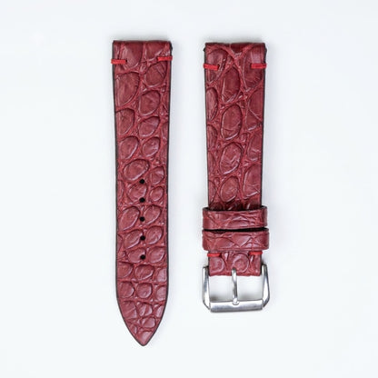 RED CROCODILE LEATHER WATCH STRAP RD150