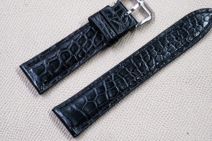 BLACK CROCODILE LEATHER WATCH STRAP RD149