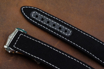 BLACK CANVAS LEATHER STRAP HDCFE10