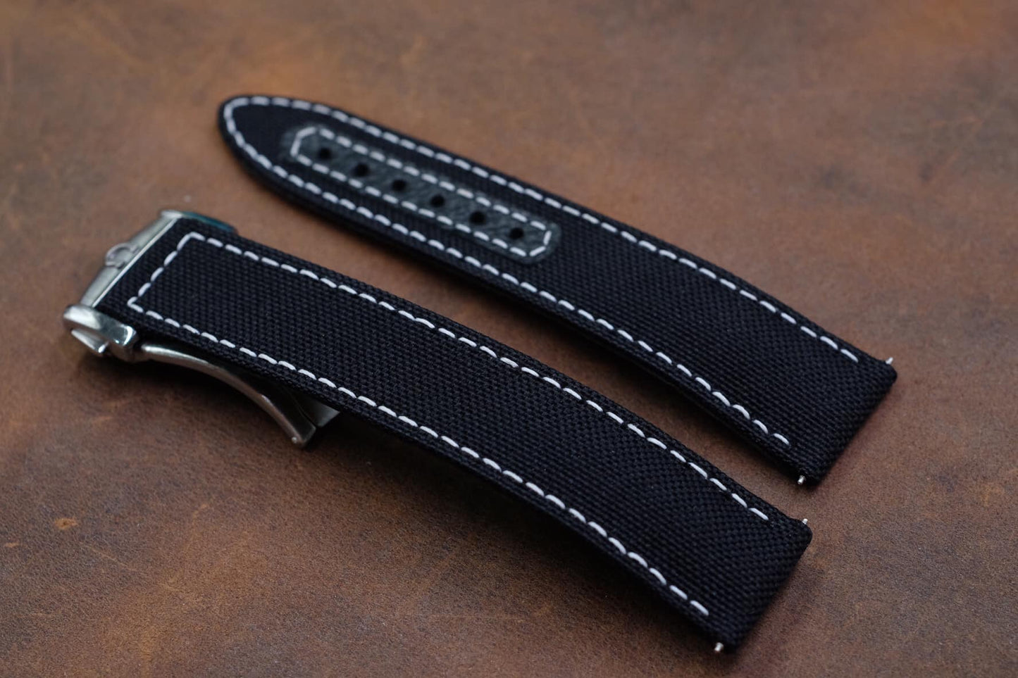 BLACK CANVAS LEATHER STRAP HDCFE10