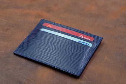 BESPOKE GENUINE BLUE EPI CARD HOLDER WALLET HDWA72