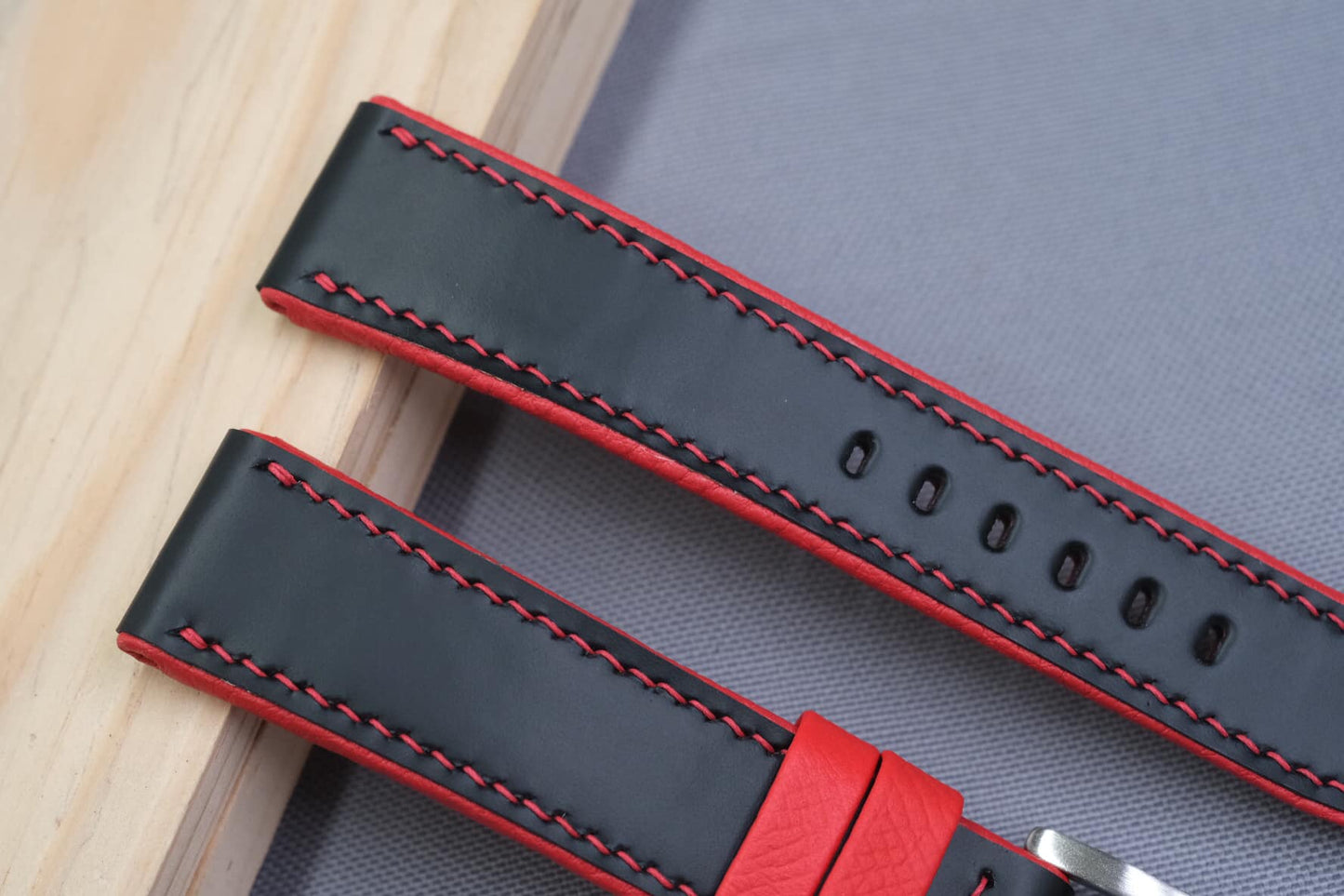 BLACK COW LEATHER WATCH STRAP BAND HDLE14