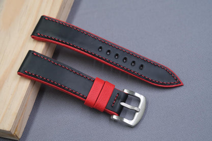 BLACK COW LEATHER WATCH STRAP BAND HDLE14