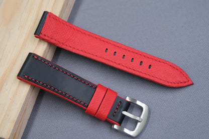 BLACK COW LEATHER WATCH STRAP BAND HDLE14