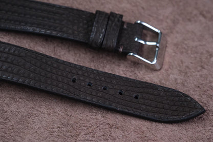 BESPOKE GENUINE DARK BROWN LIZARD SKIN LEATHER STRAP HDLZ06