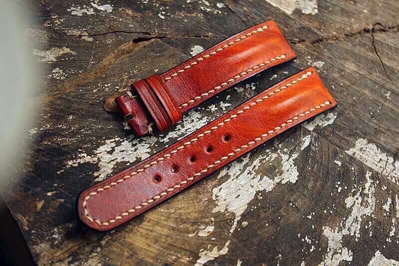 HANDCRAFTED GENUINE BROWN COW LEATHER WATCH STRAP BAND HDLE03