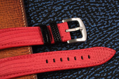 BESPOKE GENUINE RED LIZARD SKIN LEATHER STRAP HDLZ05