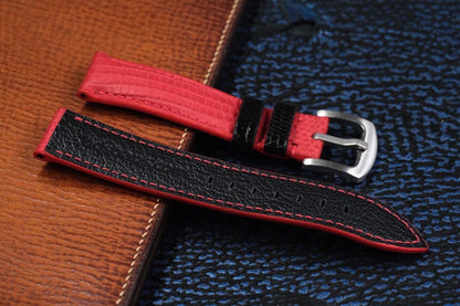 BESPOKE GENUINE RED LIZARD SKIN LEATHER STRAP HDLZ05